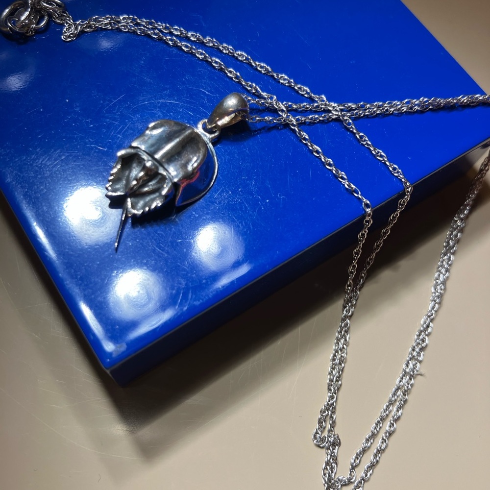 925 silver horseshoe crab necklace with 925 chain